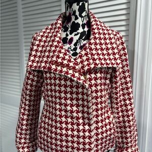 Talbots Red and White Teddy Jacket